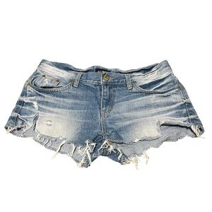 Slinky blue jeans denim distressed shorts size 7